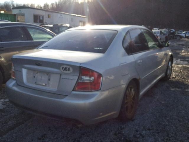 4S3BL626957200345 - 2005 SUBARU LEGACY 2.5 SILVER photo 4