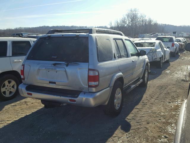 JN8DR09Y12W712294 - 2002 NISSAN PATHFINDER SILVER photo 4