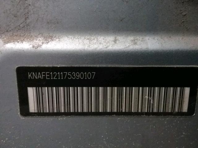 KNAFE121175390107 - 2007 KIA SPECTRA EX SILVER photo 10