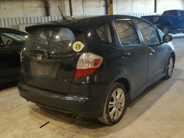 JHMGE88489S006974 - 2009 HONDA FIT SPORT BLACK photo 4