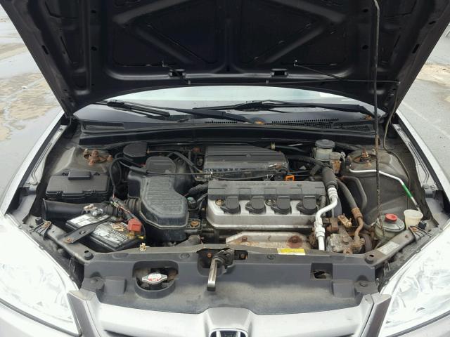 2HGES15674H626280 - 2004 HONDA CIVIC LX GRAY photo 7