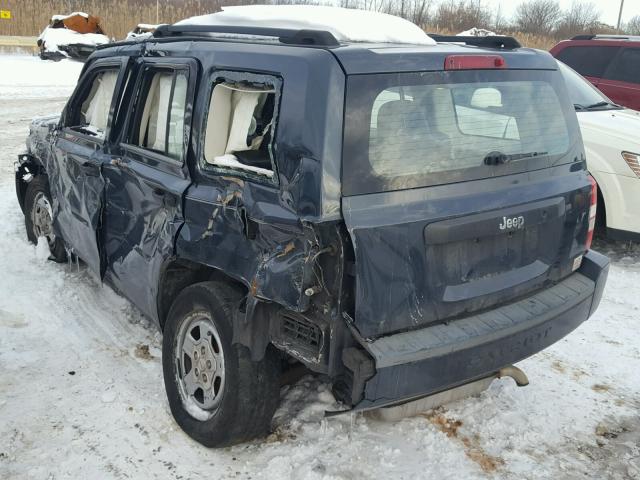 1J8FT28028D553215 - 2008 JEEP PATRIOT SP BLUE photo 3