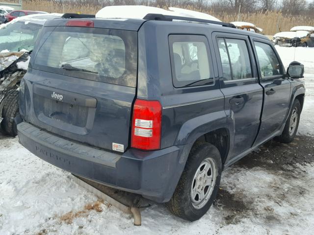 1J8FT28028D553215 - 2008 JEEP PATRIOT SP BLUE photo 4