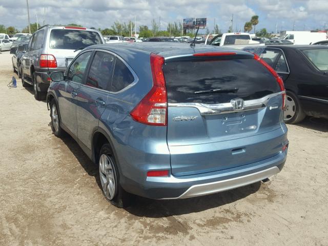 2HKRM3H53GH553090 - 2016 HONDA CR-V EX TEAL photo 3