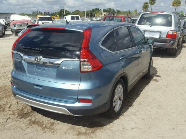 2HKRM3H53GH553090 - 2016 HONDA CR-V EX TEAL photo 4