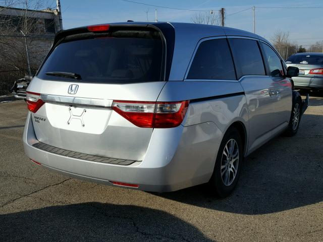 5FNRL5H62BB028214 - 2011 HONDA ODYSSEY EX SILVER photo 4