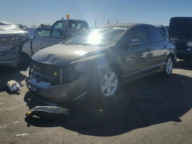 2HGFA16878H314733 - 2008 HONDA CIVIC EX ნაცრისფერი ფოტო 2