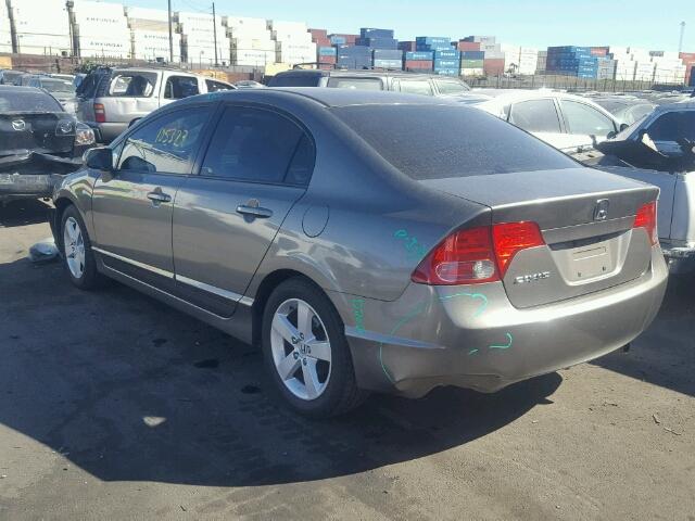 2HGFA16878H314733 - 2008 HONDA CIVIC EX ნაცრისფერი ფოტო 3