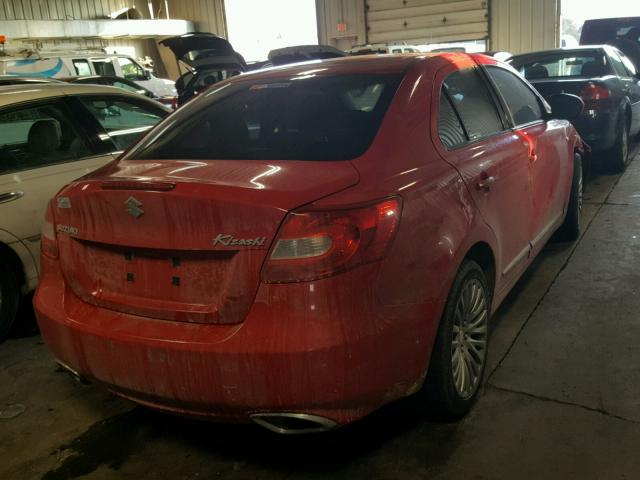 JS2RE9A50A6100059 - 2010 SUZUKI KIZASHI GT RED photo 4