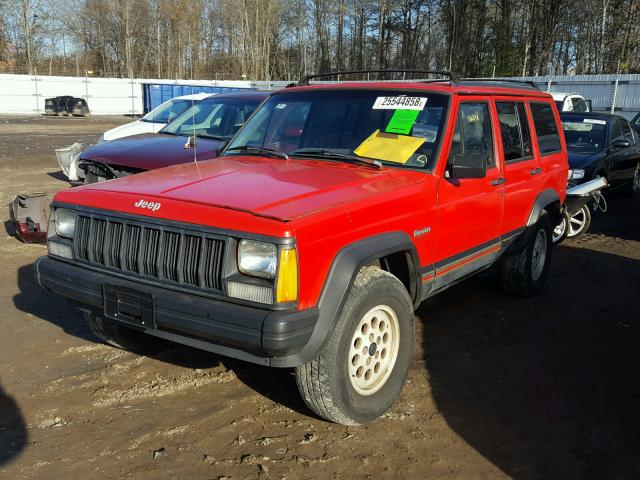 1J4FT68S2SL652463 - 1995 JEEP CHEROKEE S RED photo 2