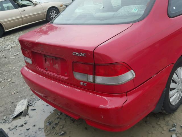 1HGEJ824XYL024030 - 2000 HONDA CIVIC EX წითელი ფოტო 10