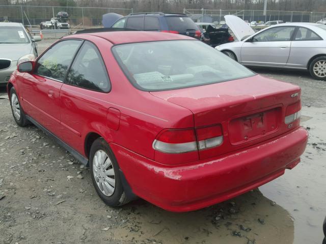 1HGEJ824XYL024030 - 2000 HONDA CIVIC EX წითელი ფოტო 3