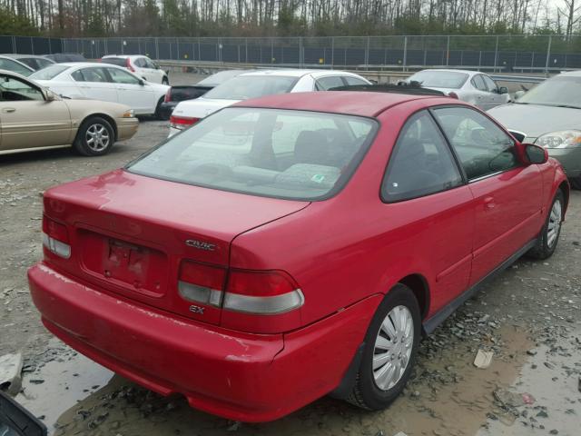 1HGEJ824XYL024030 - 2000 HONDA CIVIC EX წითელი ფოტო 4