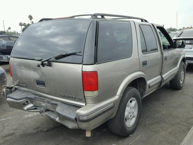 1GNDT13W6X2130143 - 1999 CHEVROLET BLAZER TAN photo 4