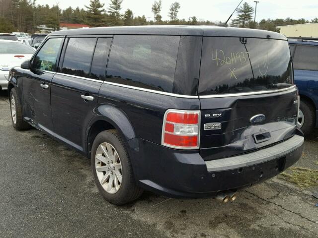 2FMGK5CC3ABA23425 - 2010 FORD FLEX SEL أزرق صورة 3