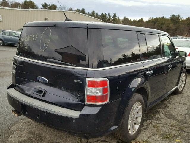 2FMGK5CC3ABA23425 - 2010 FORD FLEX SEL أزرق صورة 4