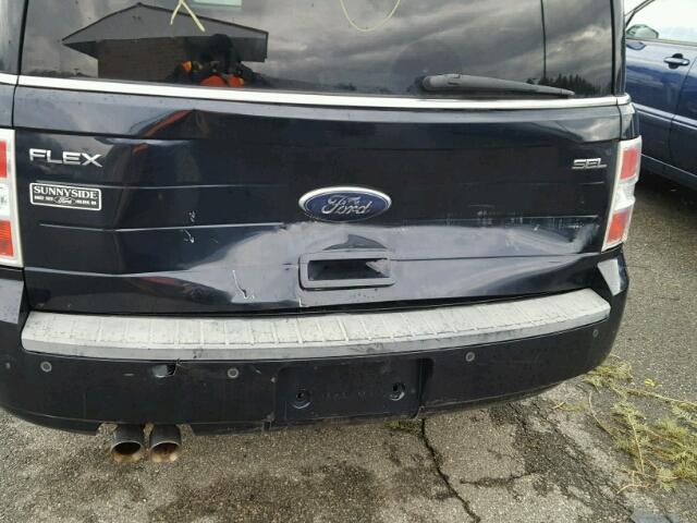 2FMGK5CC3ABA23425 - 2010 FORD FLEX SEL أزرق صورة 9