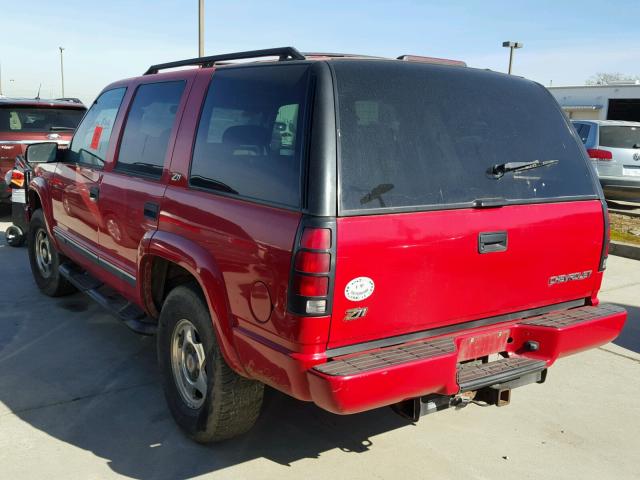 1GNEK13R5YR128295 - 2000 CHEVROLET TAHOE K150 RED photo 3