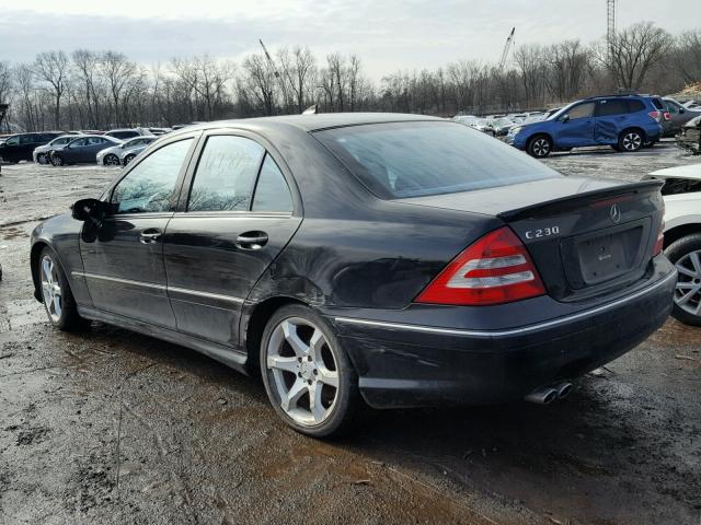 WDBRF52H57E023033 - 2007 MERCEDES-BENZ C 230 BLACK photo 3