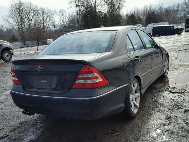 WDBRF52H57E023033 - 2007 MERCEDES-BENZ C 230 BLACK photo 4