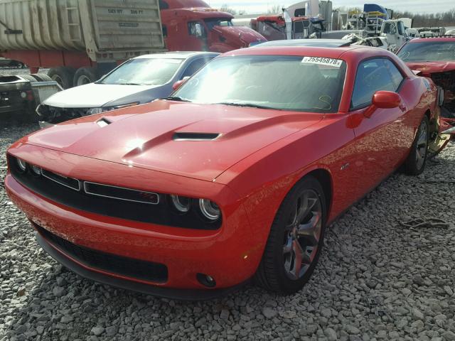 2C3CDZBT2HH550714 - 2017 DODGE CHALLENGER RED photo 2