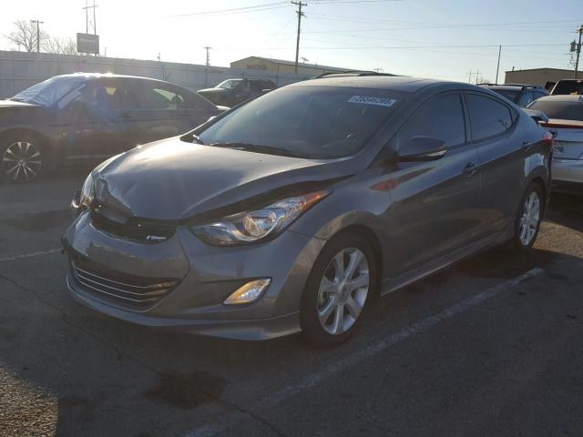 5NPDH4AE6DH453883 - 2013 HYUNDAI ELANTRA GL GRAY photo 2