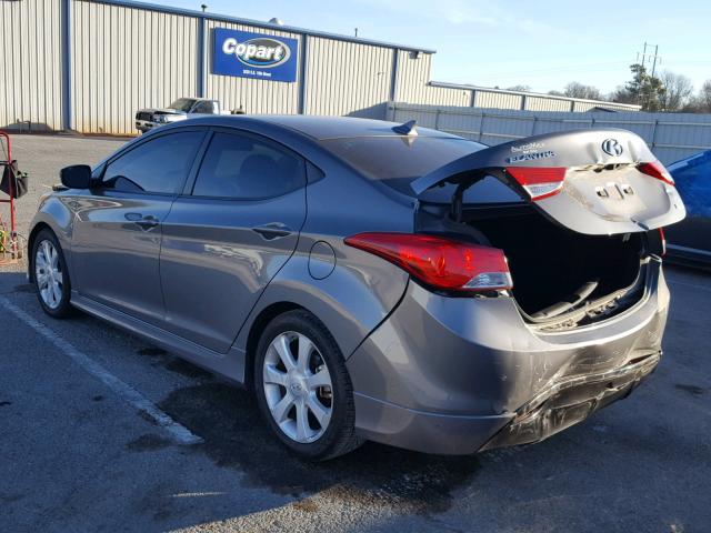 5NPDH4AE6DH453883 - 2013 HYUNDAI ELANTRA GL GRAY photo 3