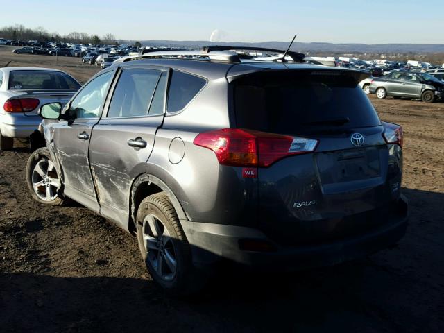 2T3RFREVXFW268055 - 2015 TOYOTA RAV4 XLE CHARCOAL photo 3