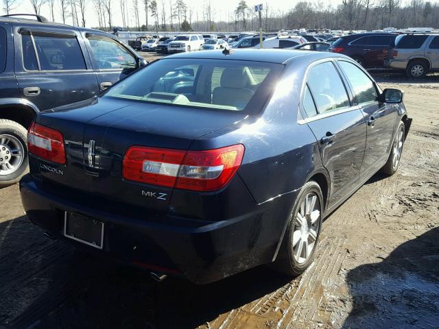 3LNHM26T38R644930 - 2008 LINCOLN MKZ BLUE photo 4