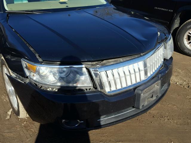 3LNHM26T38R644930 - 2008 LINCOLN MKZ BLUE photo 9