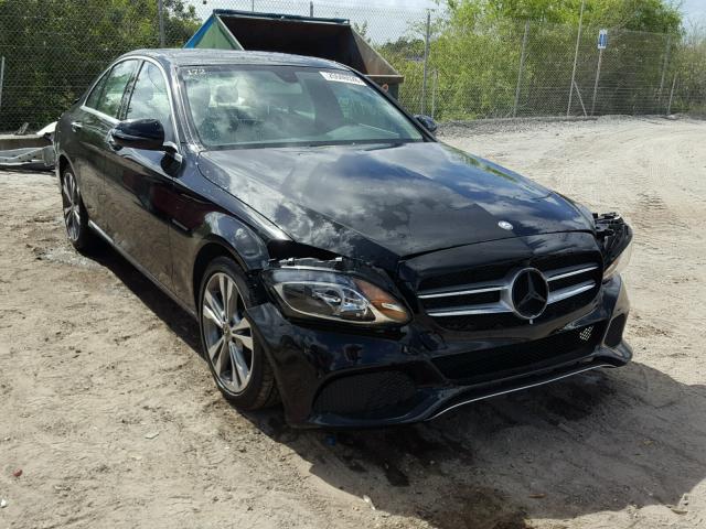 55SWF4JBXHU229653 - 2017 MERCEDES-BENZ C 300 BLACK photo 1