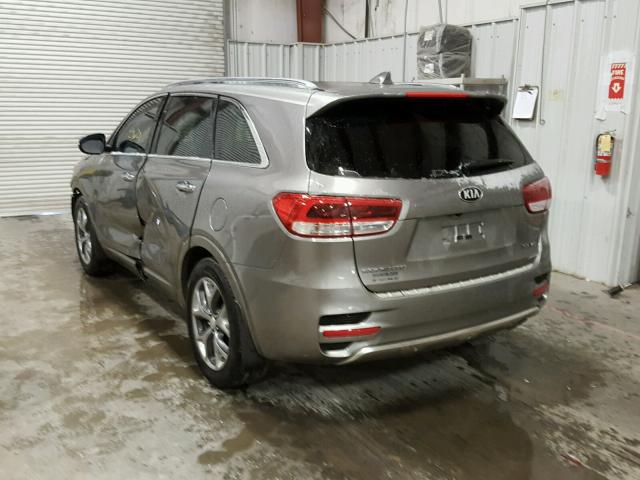 5XYPKDA59HG202769 - 2017 KIA SORENTO SX GRAY photo 3