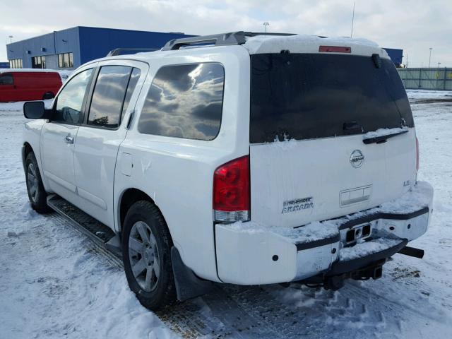 5N1AA08B14N721259 - 2004 NISSAN ARMADA SE WHITE photo 3