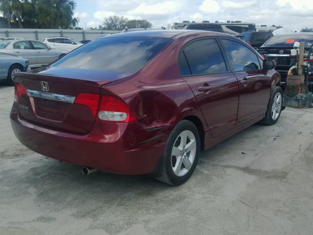 19XFA1F61BE024746 - 2011 HONDA CIVIC LX-S RED photo 4