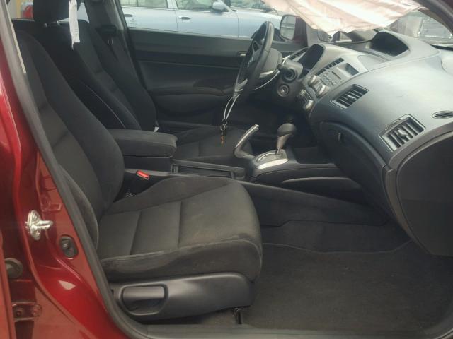 19XFA1F61BE024746 - 2011 HONDA CIVIC LX-S RED photo 5