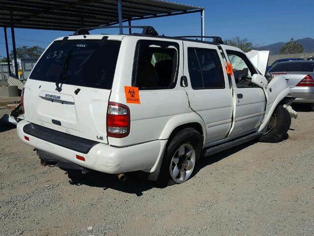 JN8AR07S6YW421896 - 2000 NISSAN PATHFINDER WHITE photo 4