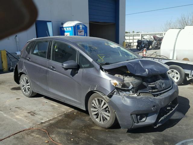 3HGGK5H81FM703467 - 2015 HONDA FIT EX GRAY photo 1