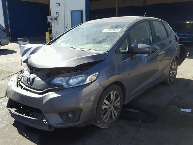 3HGGK5H81FM703467 - 2015 HONDA FIT EX GRAY photo 2