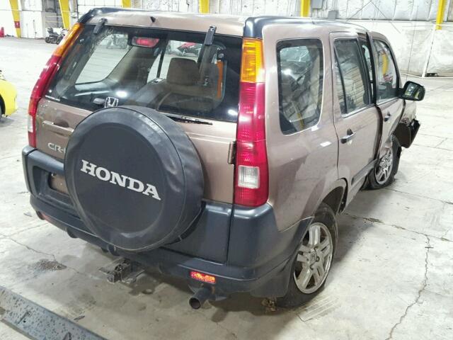 JHLRD784X2C093884 - 2002 HONDA CR-V LX BROWN photo 4