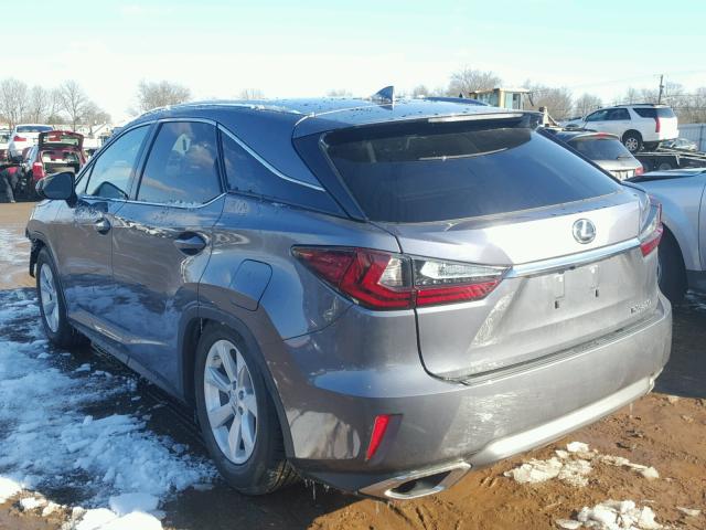 2T2BZMCA5HC122733 - 2017 LEXUS RX 350 GRAY photo 3