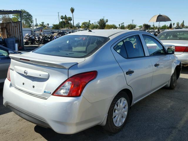 3N1CN7AP0GL843277 - 2016 NISSAN VERSA S SILVER photo 4