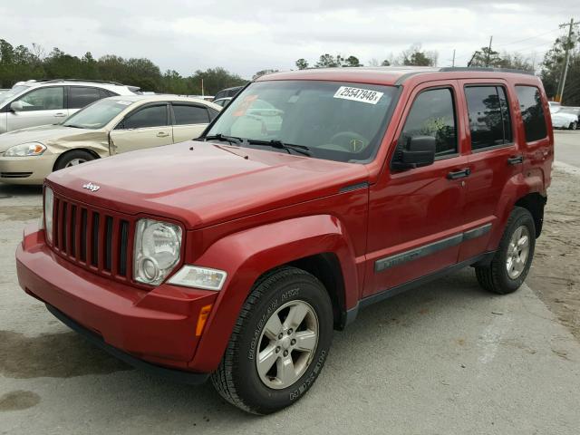 1J4PP2GK7AW164559 - 2010 JEEP LIBERTY SP RED photo 2