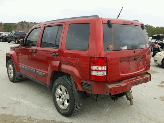 1J4PP2GK7AW164559 - 2010 JEEP LIBERTY SP RED photo 3