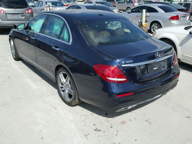 WDDZF4JB7JA336176 - 2018 MERCEDES-BENZ E 300 BLUE photo 3