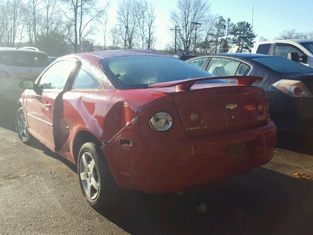 1G1AK15F277177791 - 2007 CHEVROLET COBALT LS RED photo 3