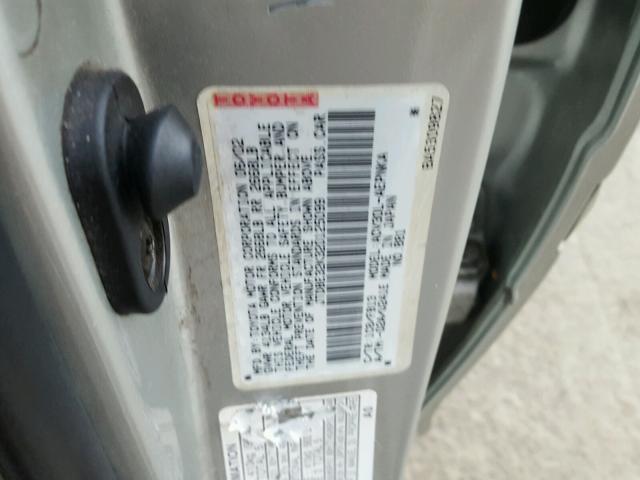 JTDBE32K320125099 - 2002 TOYOTA CAMRY LE SILVER photo 10