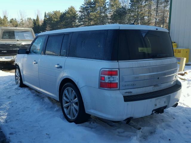 2FMHK6DT9EBD09066 - 2014 FORD FLEX LIMIT WHITE photo 3