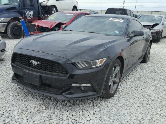 1FA6P8AM4G5336128 - 2016 FORD MUSTANG BLACK photo 2