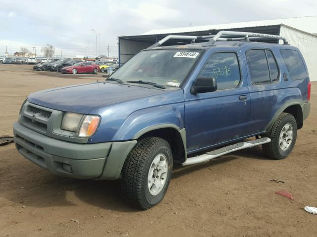 5N1ED28TXYC512388 - 2000 NISSAN XTERRA BLUE photo 2