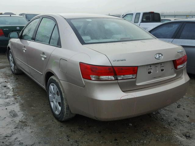 5NPET46C56H054637 - 2006 HYUNDAI SONATA GL GOLD photo 3